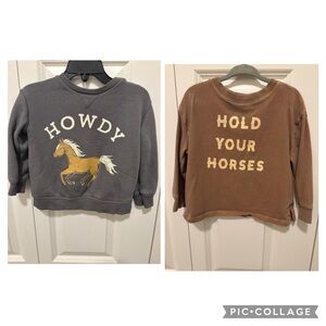 Toddler Western Shirt Bundle 'Howdy' and 'Hold Your Horses'